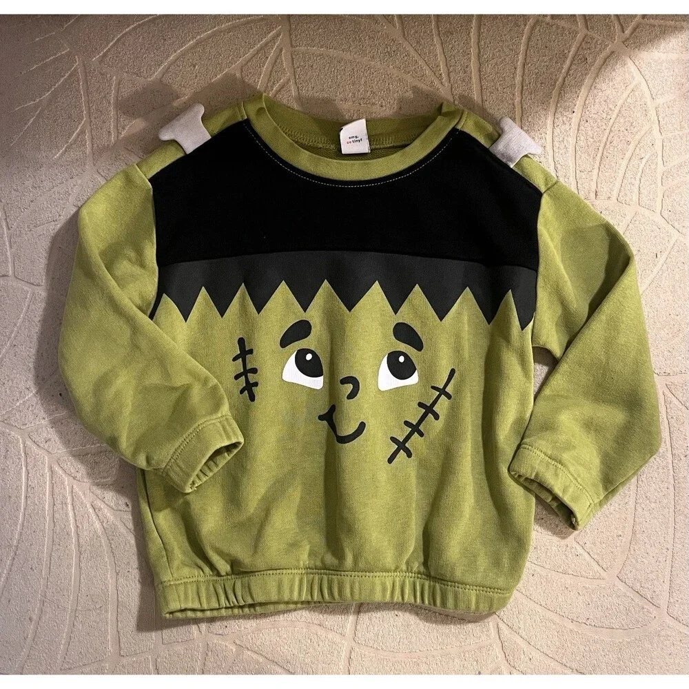 Frankenstein Sweater for Kids 18-24 Mos Halloween Fall Winger Sweatshirt